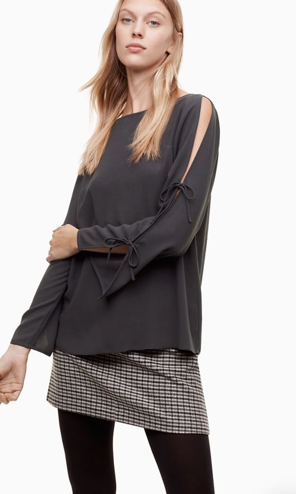 Wilfred black Pozzi blouse sz M