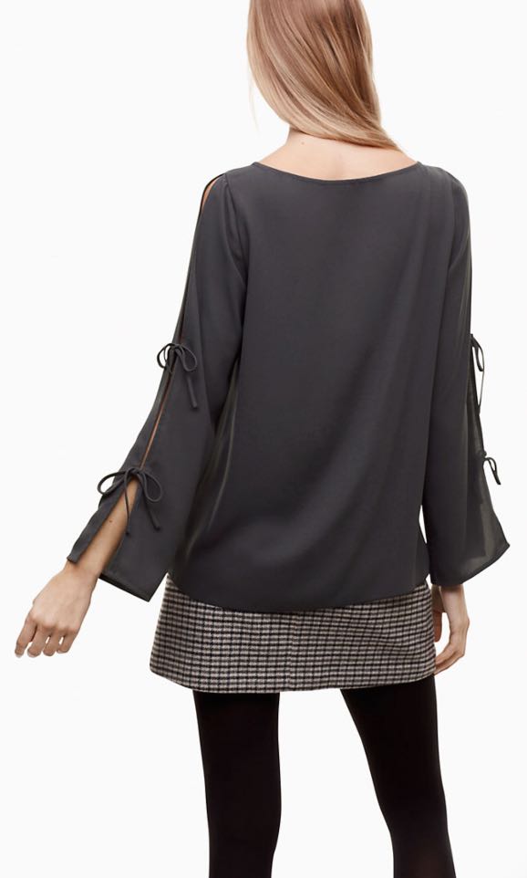 Wilfred black Pozzi blouse sz M