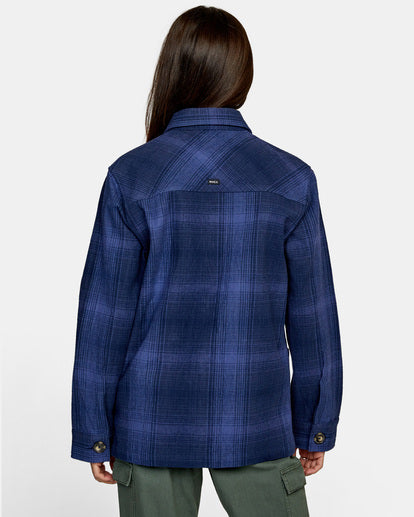 RVCA "New World" flannel button-down shirt jacket sz S