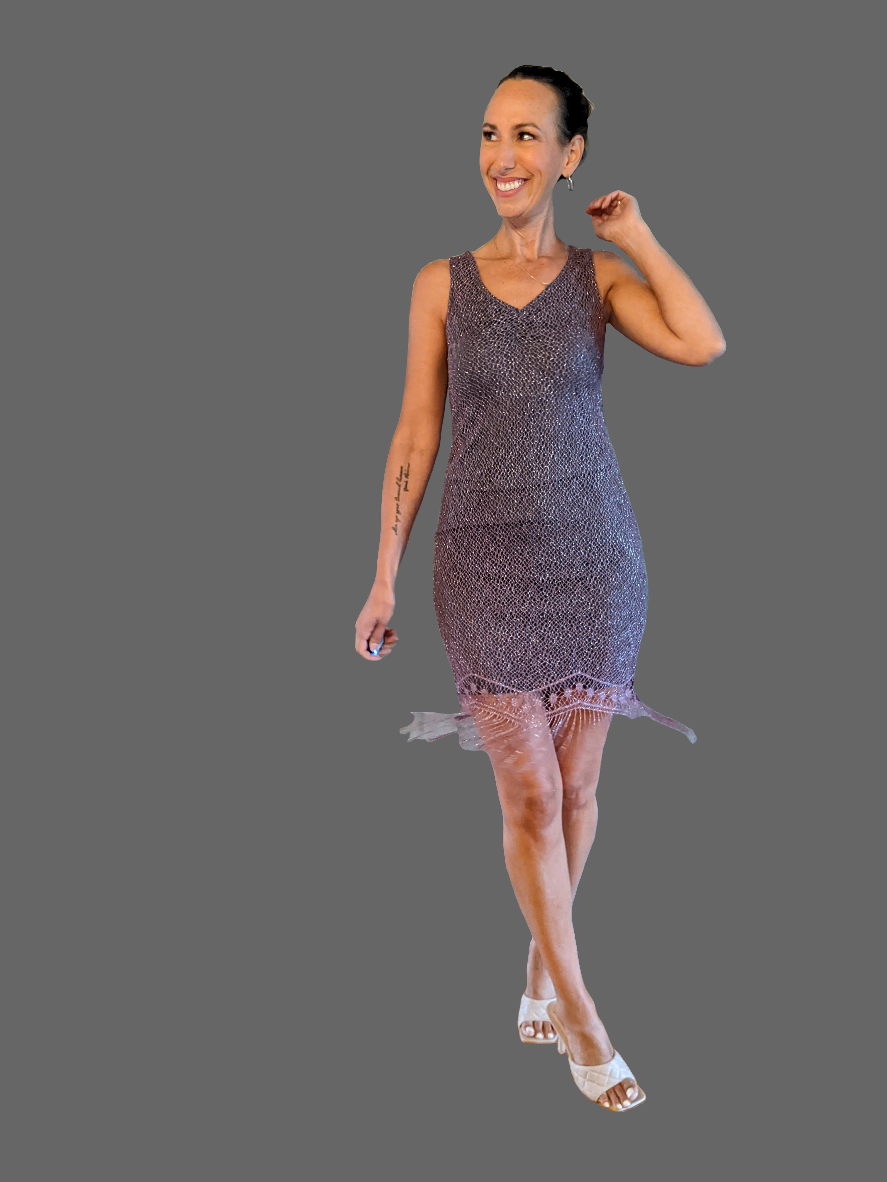 City Triangles sparkly fringe dress. Fits XS/S