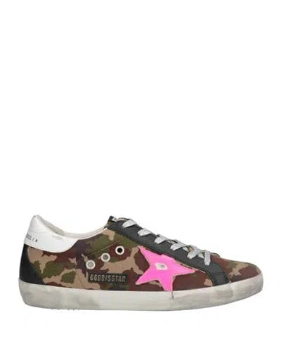 GOLDEN GOOSE Super-Star leather-trimmed camouflage sneakers sz 35