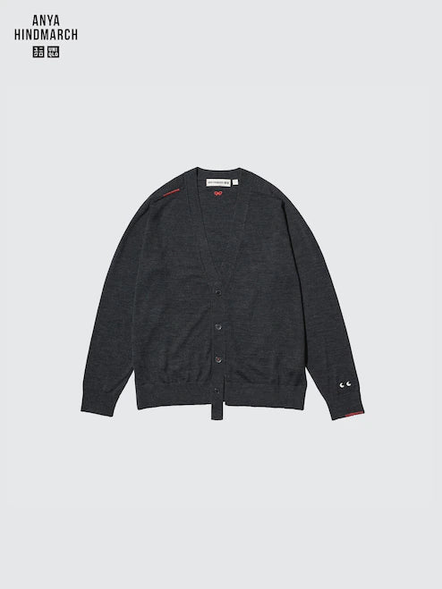 Anya Hindmarch for Uniqlo "Merino Oversized V Neck Cardigan" sz S