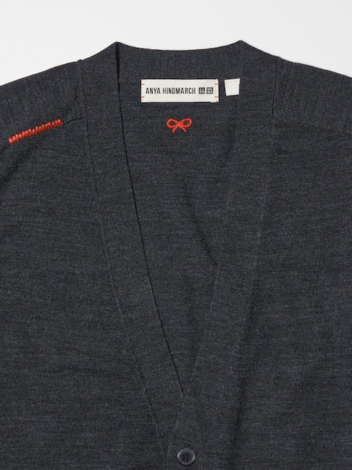 Anya Hindmarch for Uniqlo "Merino Oversized V Neck Cardigan" sz S