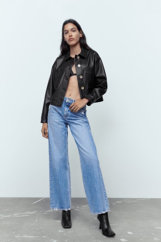 Zara faux leather jacket sz S