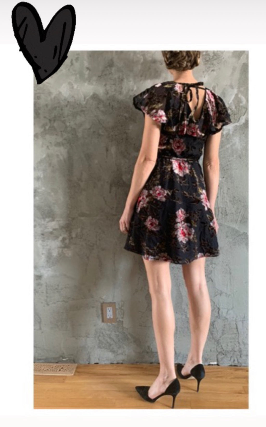 NWT! Dex “Velvet Rose” dress size XS/S