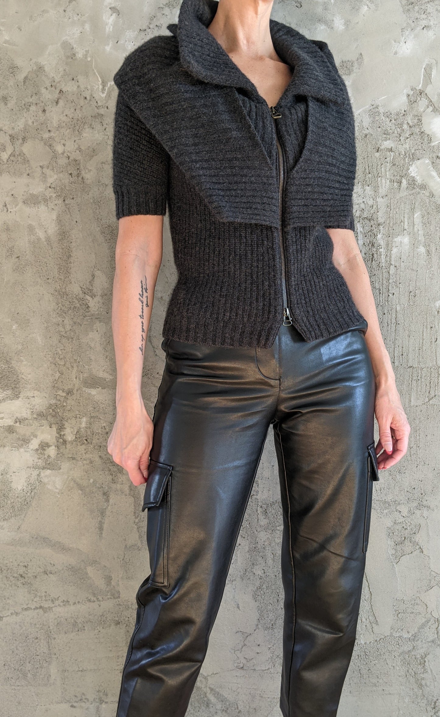 Robert Rodriguez cashmere blend zip front sweater size S.