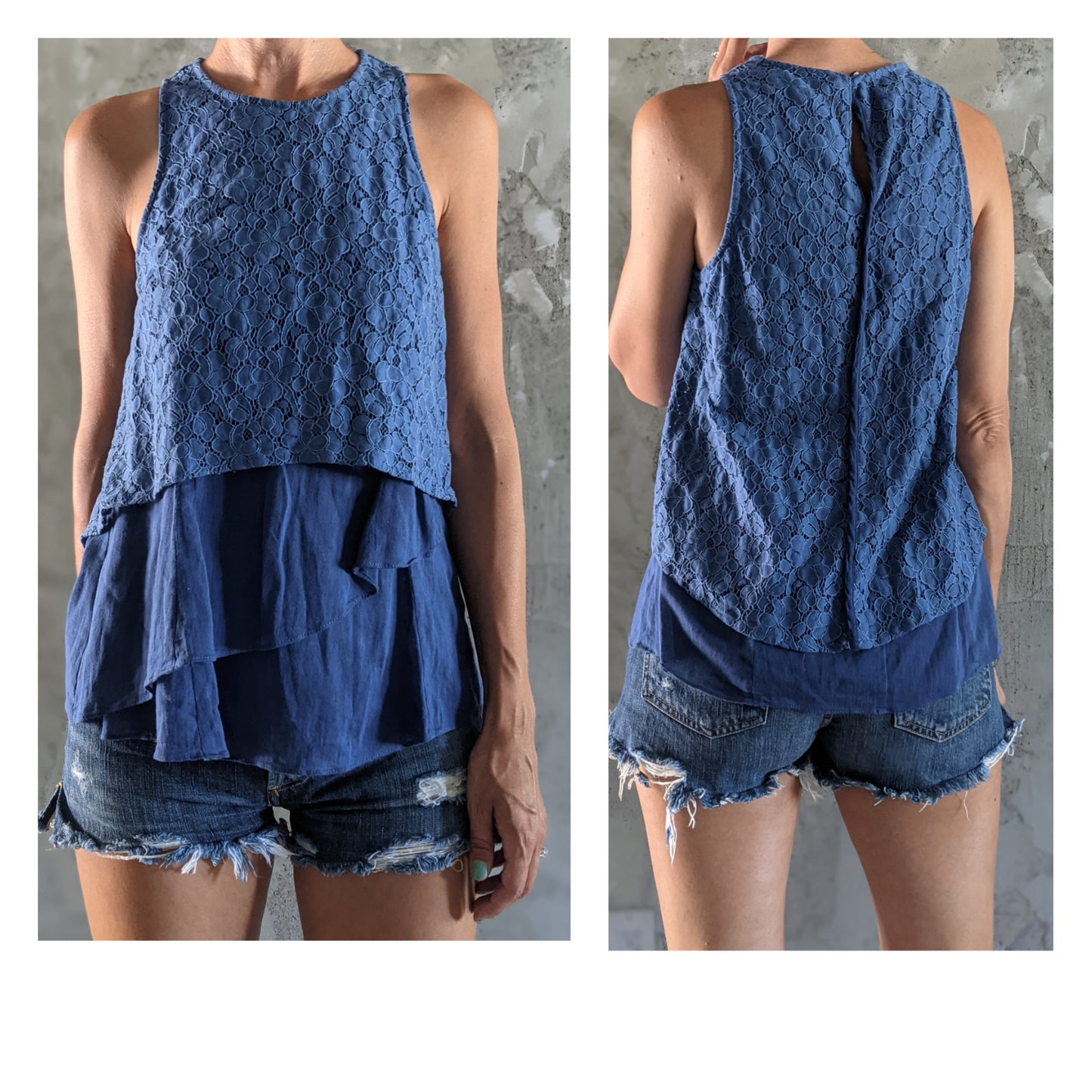 Derek Lam 10 Crosby layered tank sz 2