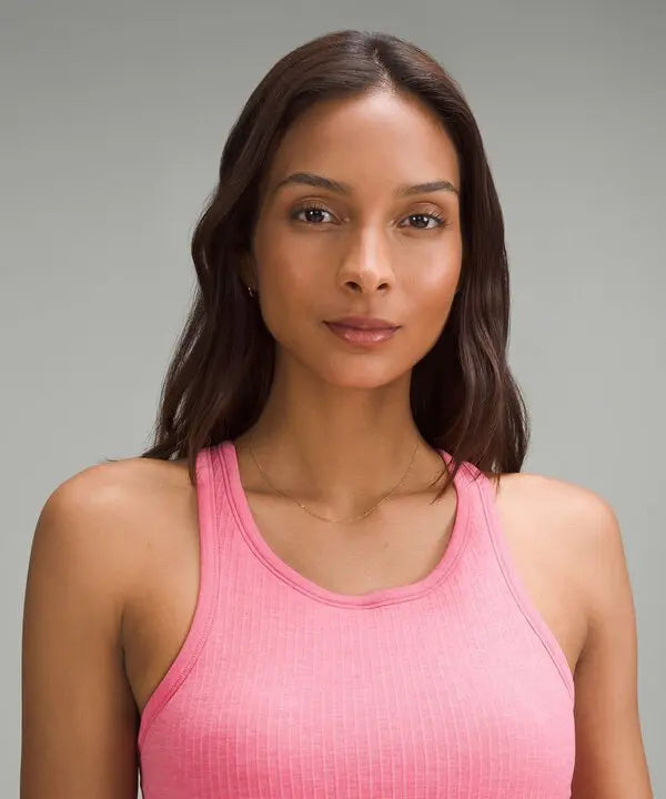 Lululemon Ebb to Street Cropped Racerback Tank Top Sakura pink sz 6