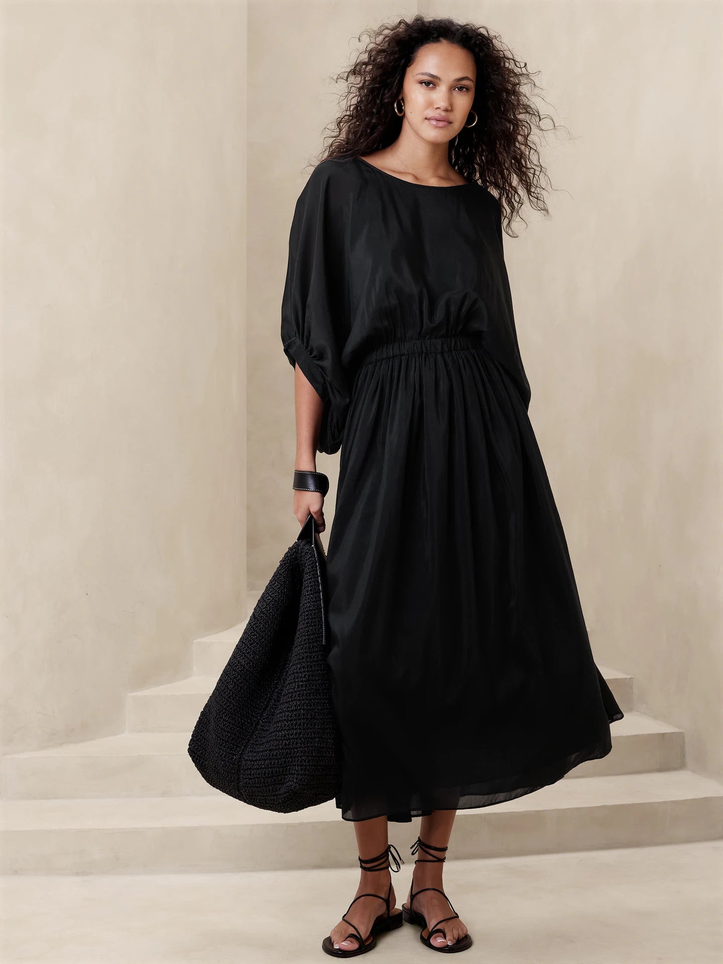 Banana Republic Eliana Cotton-Silk Dress sz XS (fits big!)