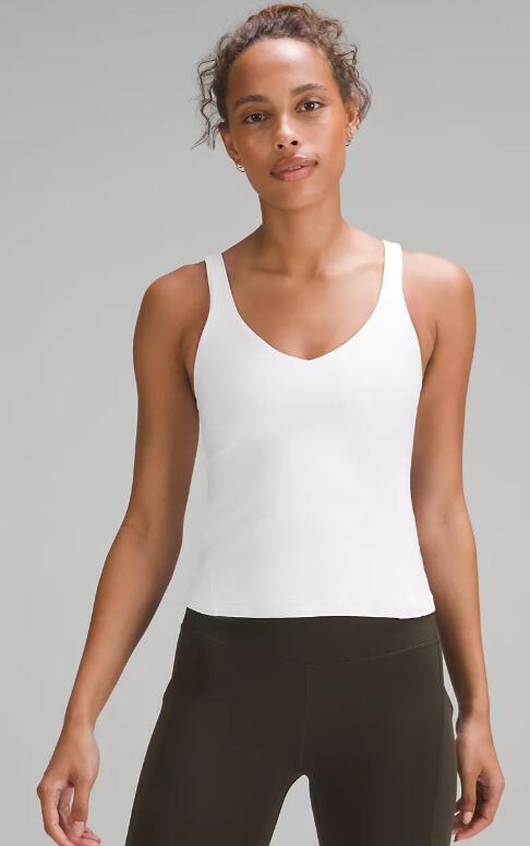 Lululemon Align Waist-Length Tank Top white sz 4