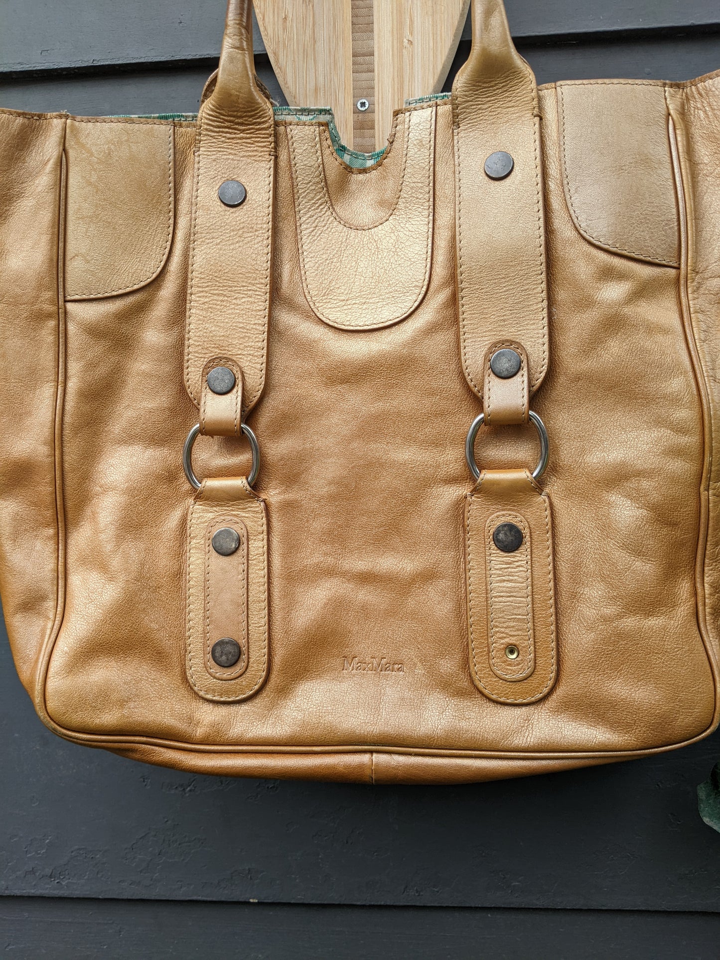 Max Mara leather shoulder bag. *As is