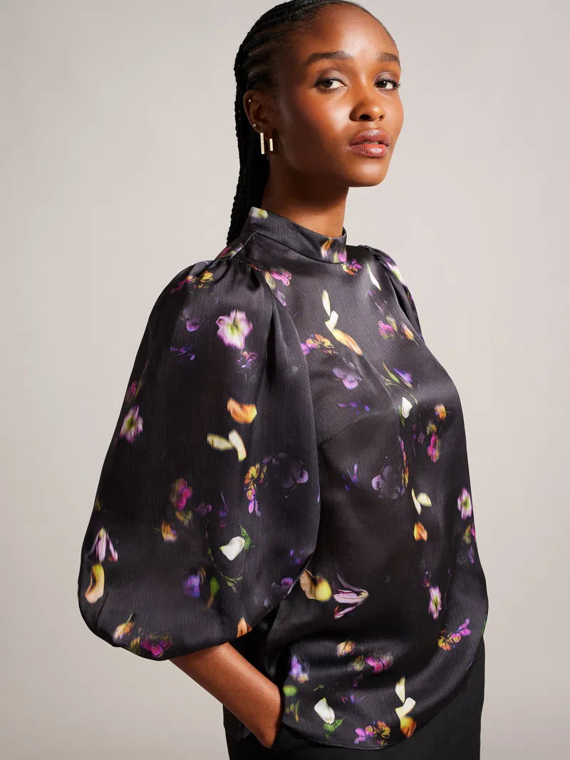 Ted Baker Niycole High Neck Top sz Ted2 (fits S/M)