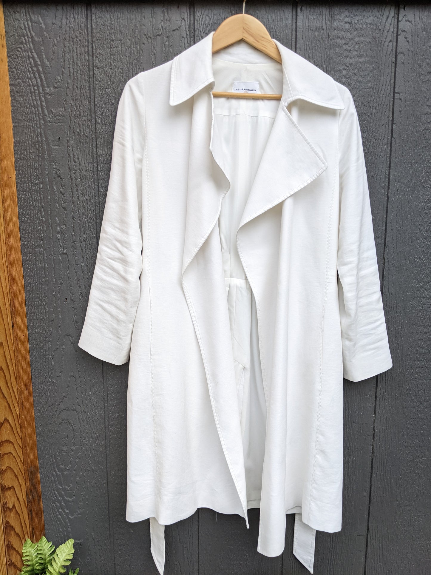 Club Monaco tie front trench sz S