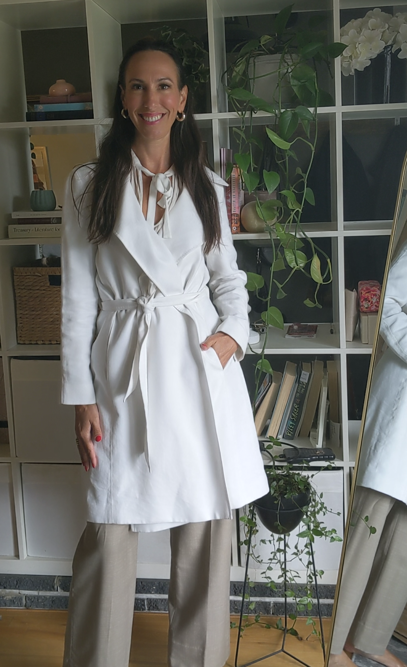 Club Monaco tie front trench sz S