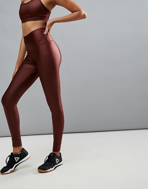 Reebok x FACE Limited Edition Metallic High-Rise Legging sz S