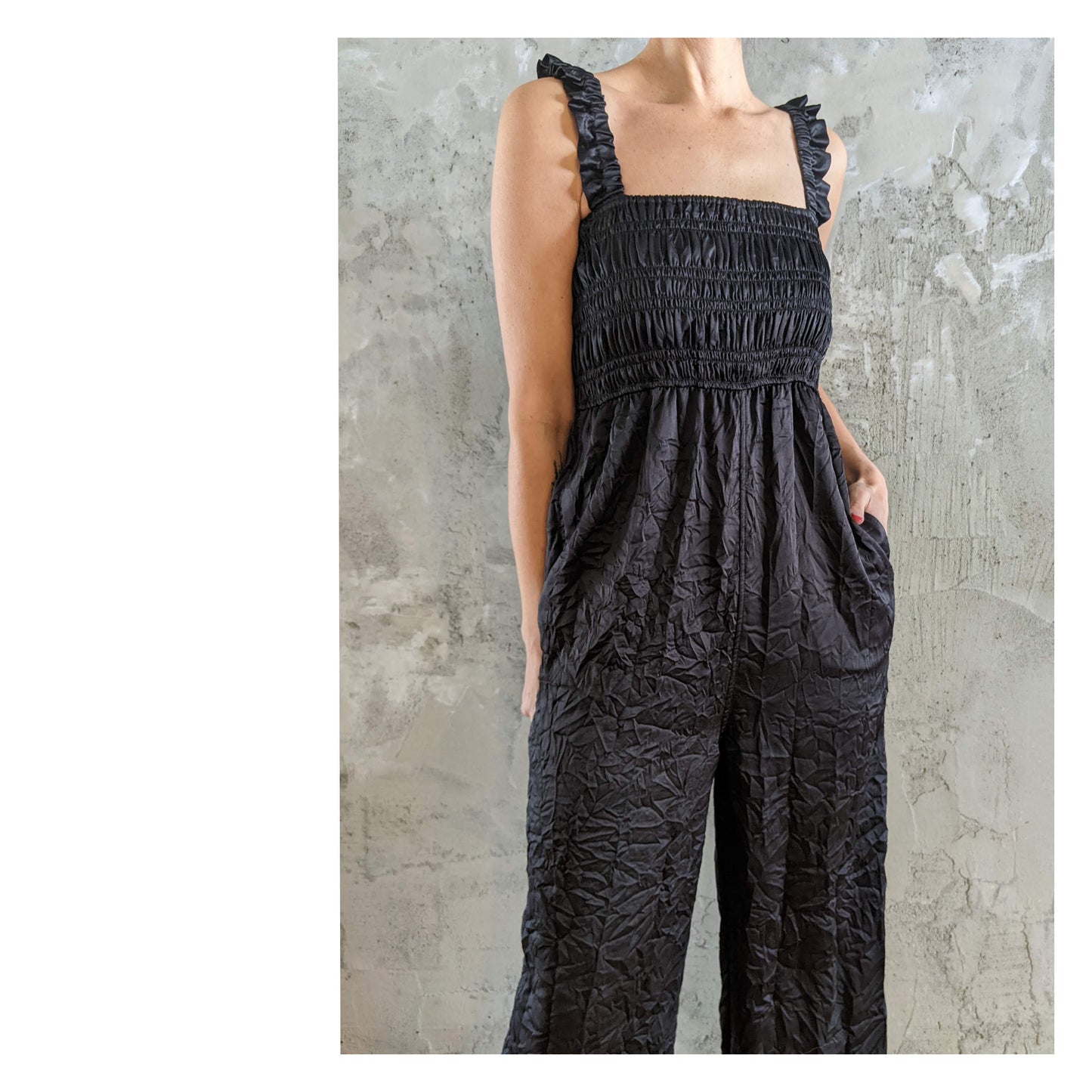 NWT! Ganni crinkle jumpsuit sz 36 (US 4)