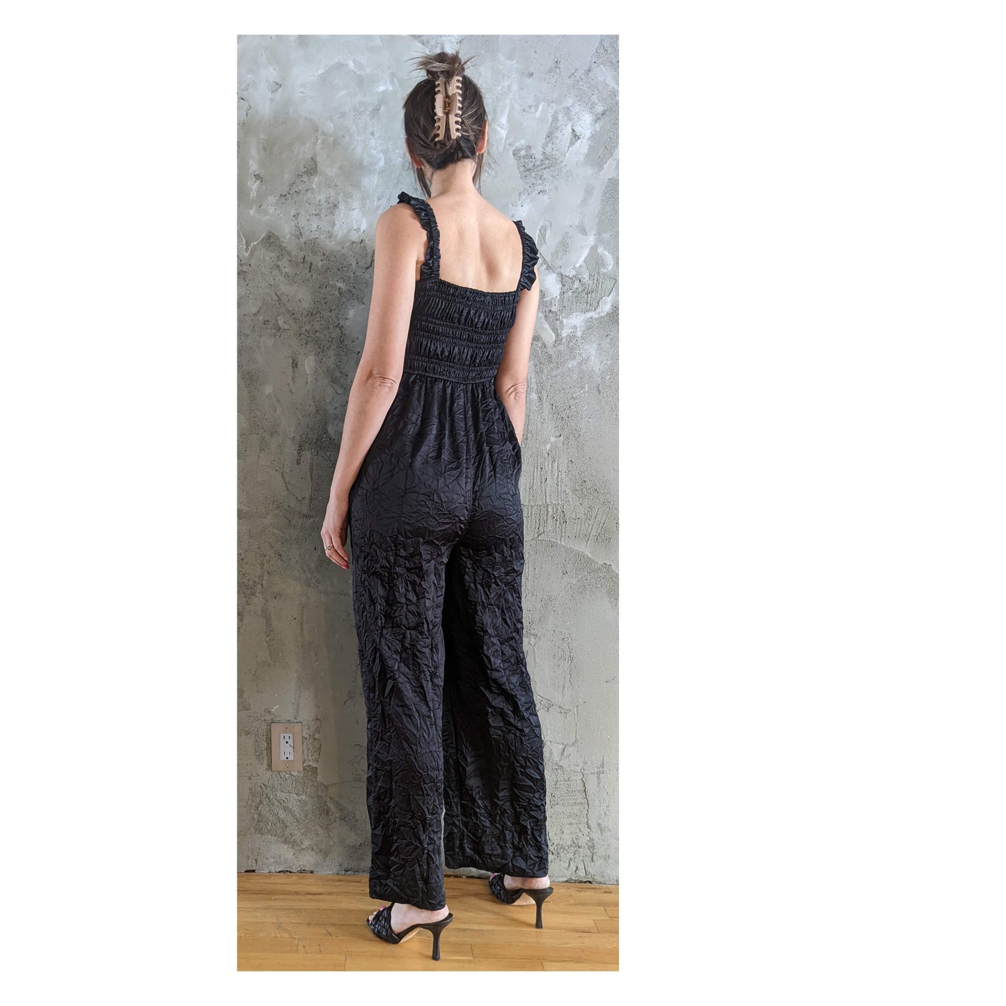 NWT! Ganni crinkle jumpsuit sz 36 (US 4)