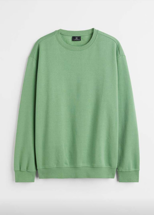 H&M green Relaxed fit sweatshirt size men's large.