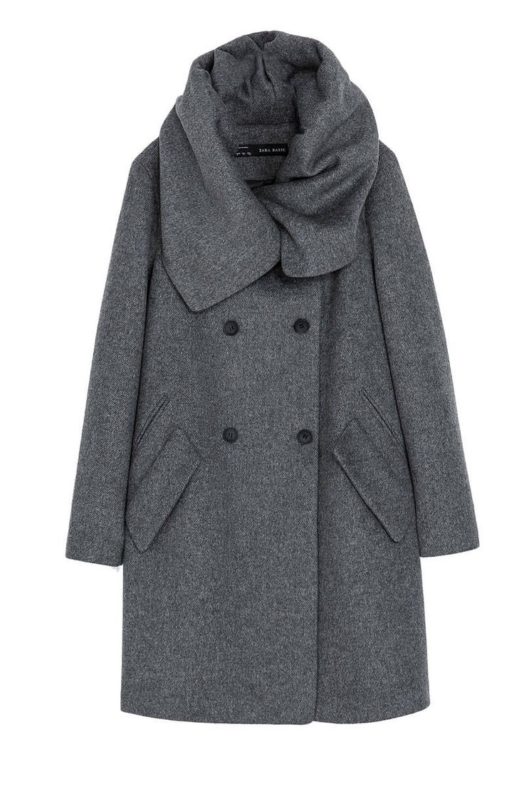 Zara wraparound collar coat sz S