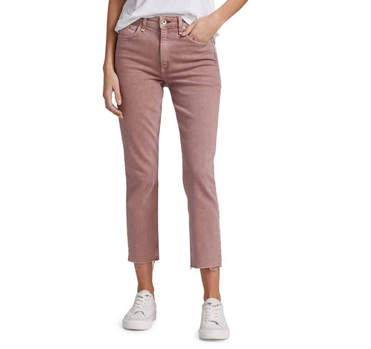 Rag & Bone Nina High-Rise Ankle Cigarette Jean in Light Plum sz 25