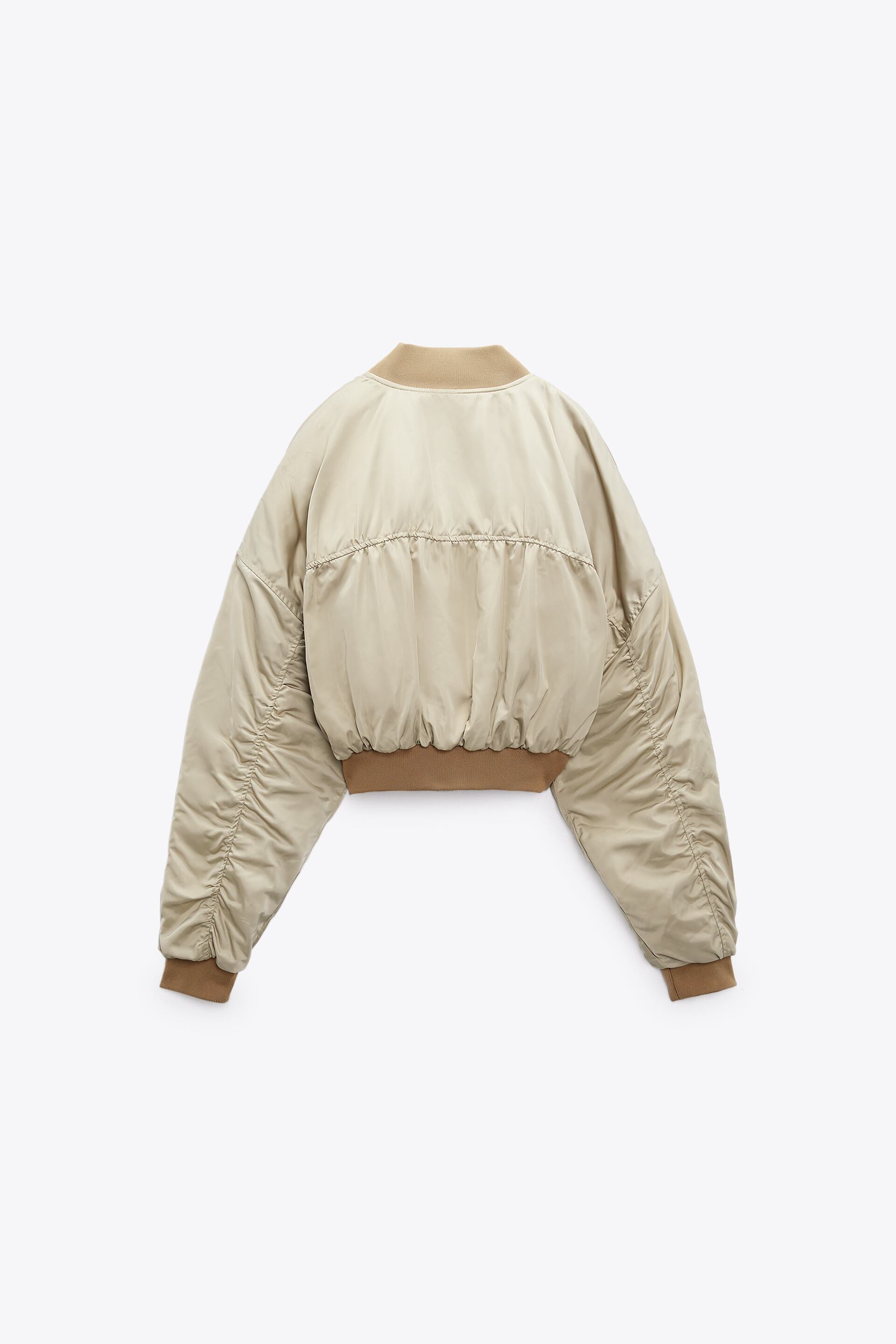 Zara crop sale bomber jacket