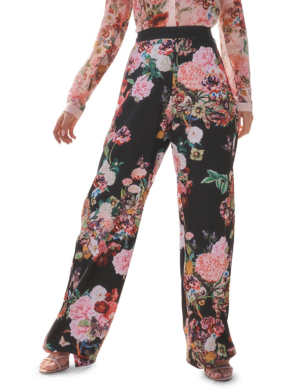 Mary Katrantzou x Lipsy London wide leg floral pants sz 2