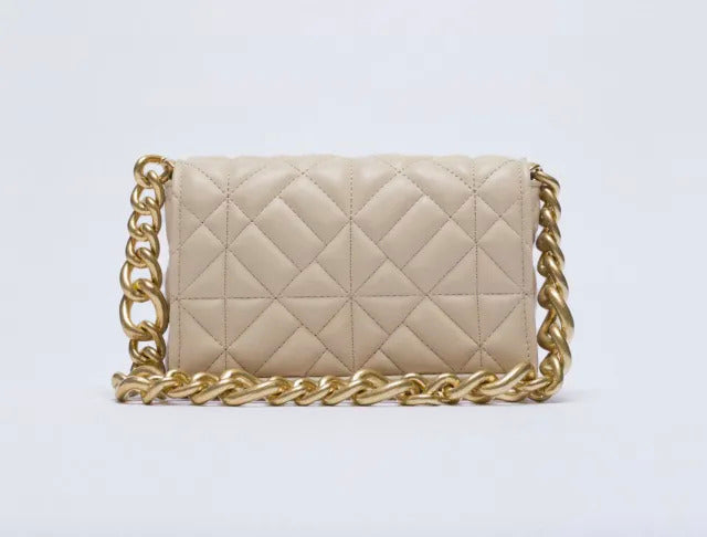 NWT! Zara quilted chain strap bag