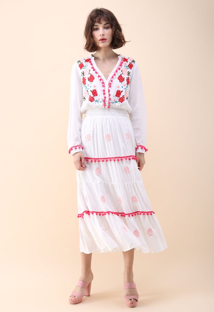 ChicWish "stay romance embroidered dress" S/M