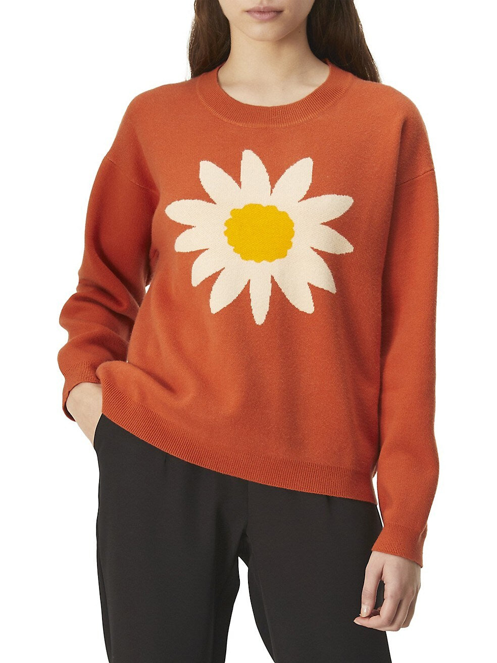 Compania Fantastica "Western Intarsia Flower Knit Sweater" sz S.