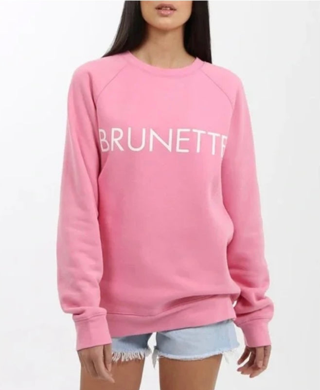 Brunette The Label Core Crew in Barbie Pink sz XS/S