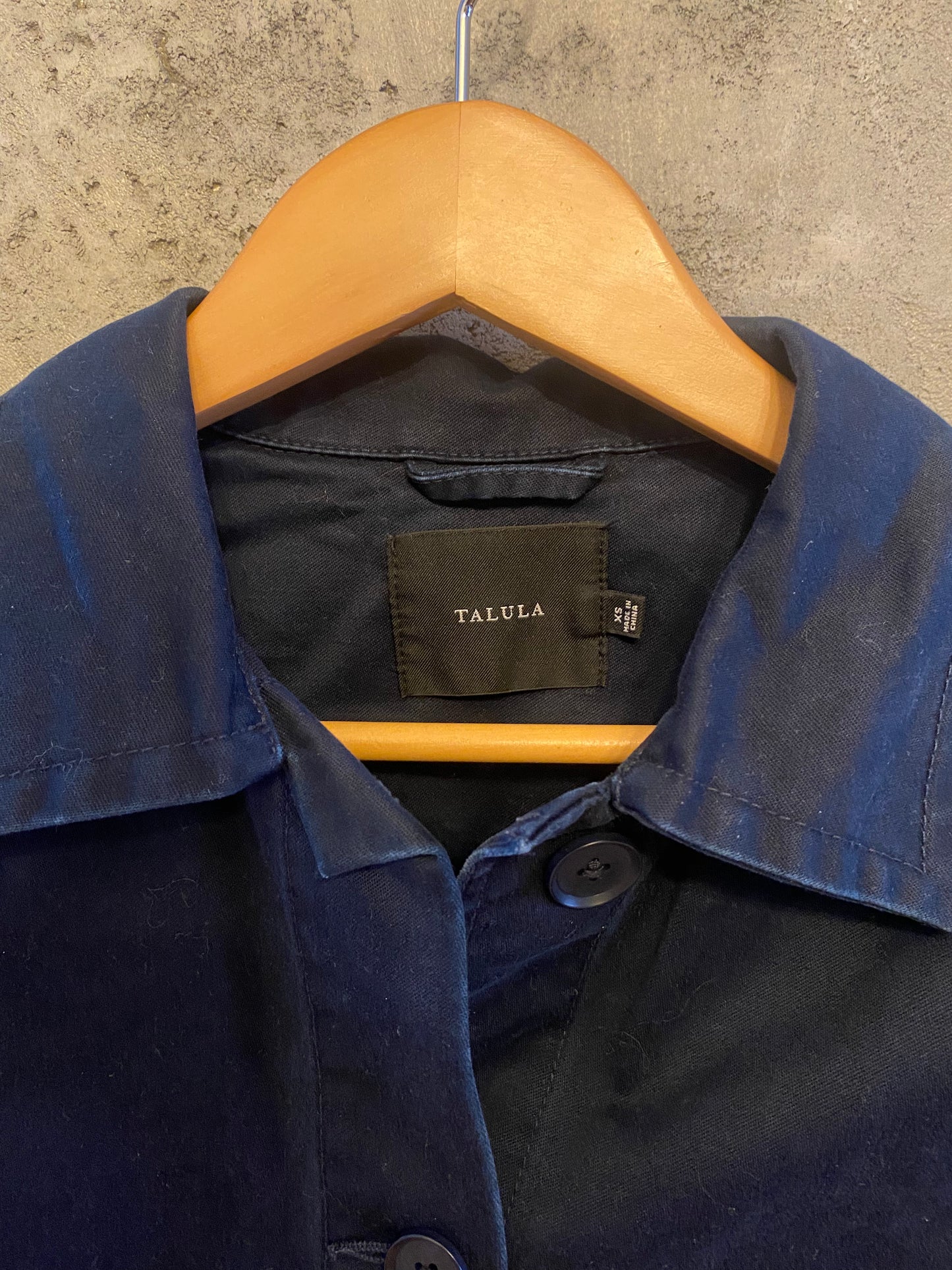 Talula Structured Dark Indigo Shirt Jacket sz XS