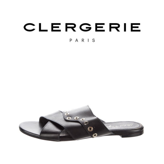 Robert Clergerie leather slides sz 41.5 (fit small)