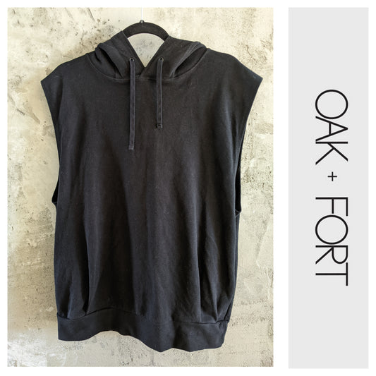 Oak + Fort oversized sleeveless hoodie sz M