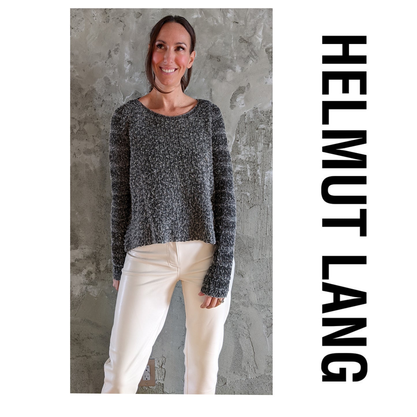 Helmut Lang textured sweater sz S