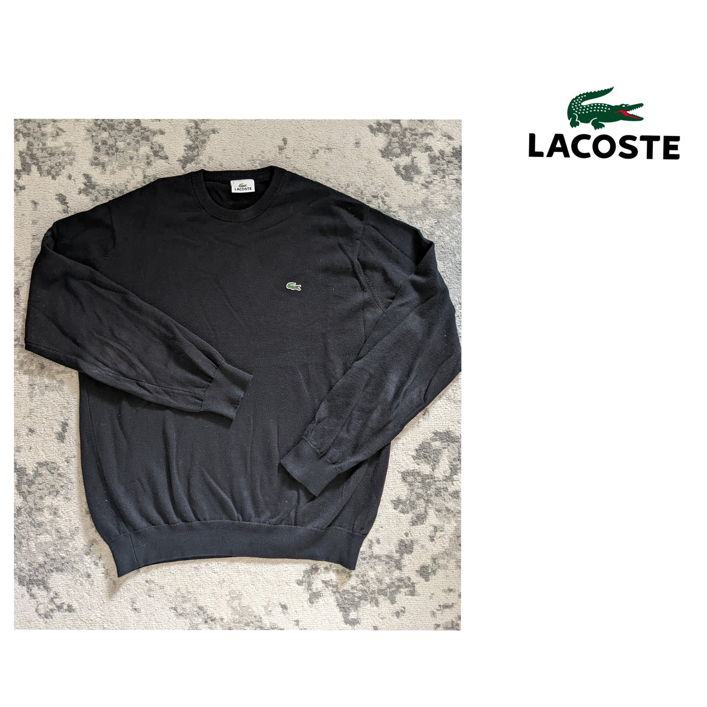 Lacoste x Stewart Creek black sweater sz 5 (Lrg)