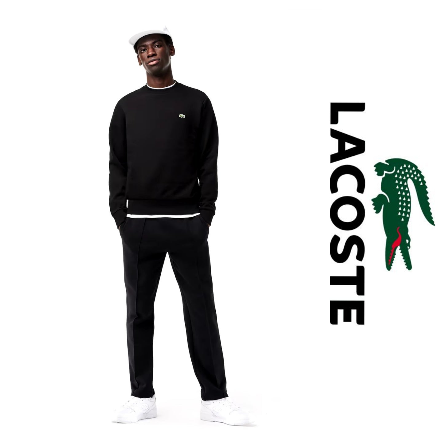 Lacoste x Stewart Creek black sweater sz 5 (Lrg)