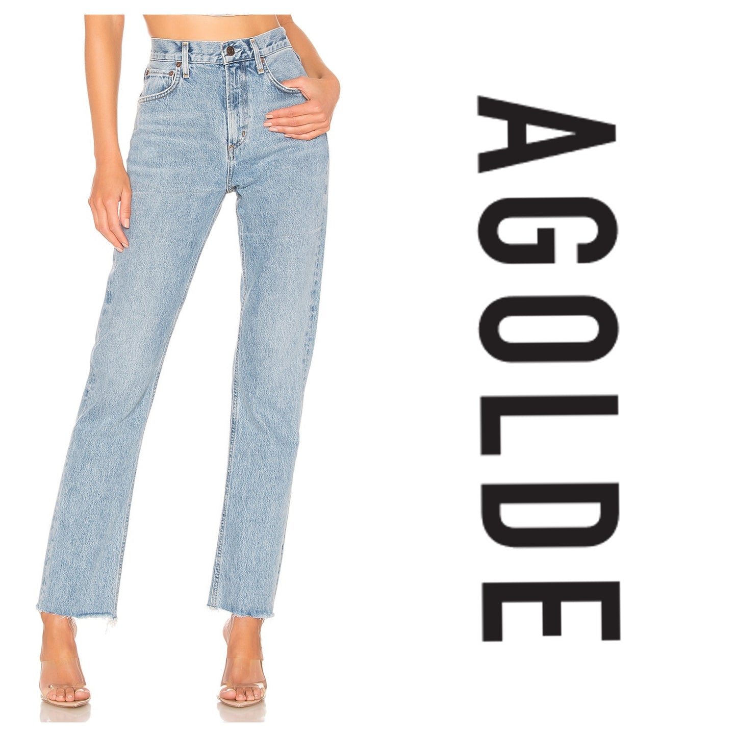 AGOLDE Cherie High Rise Straight in Merit size 24