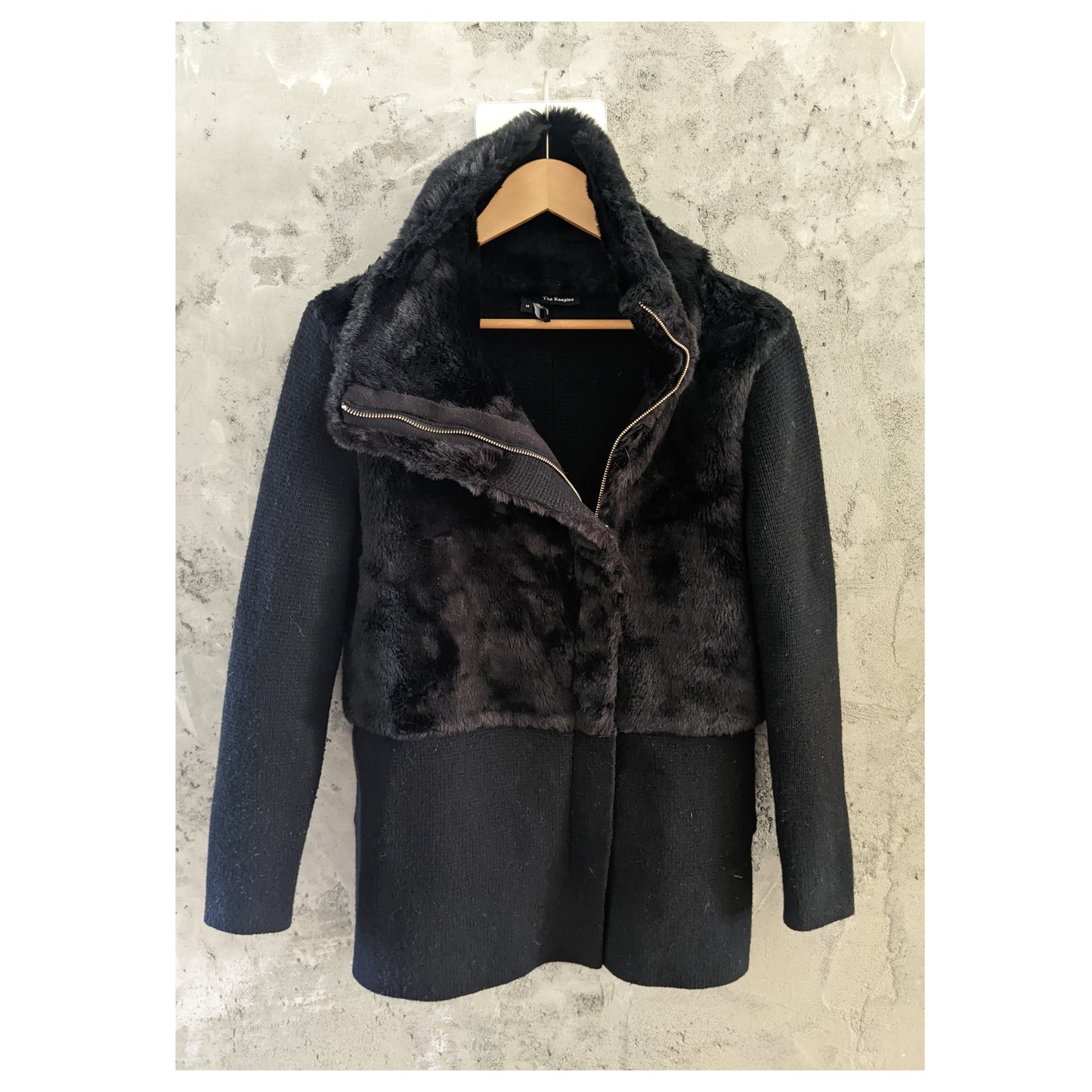 The Kooples faux fur jacket sz M