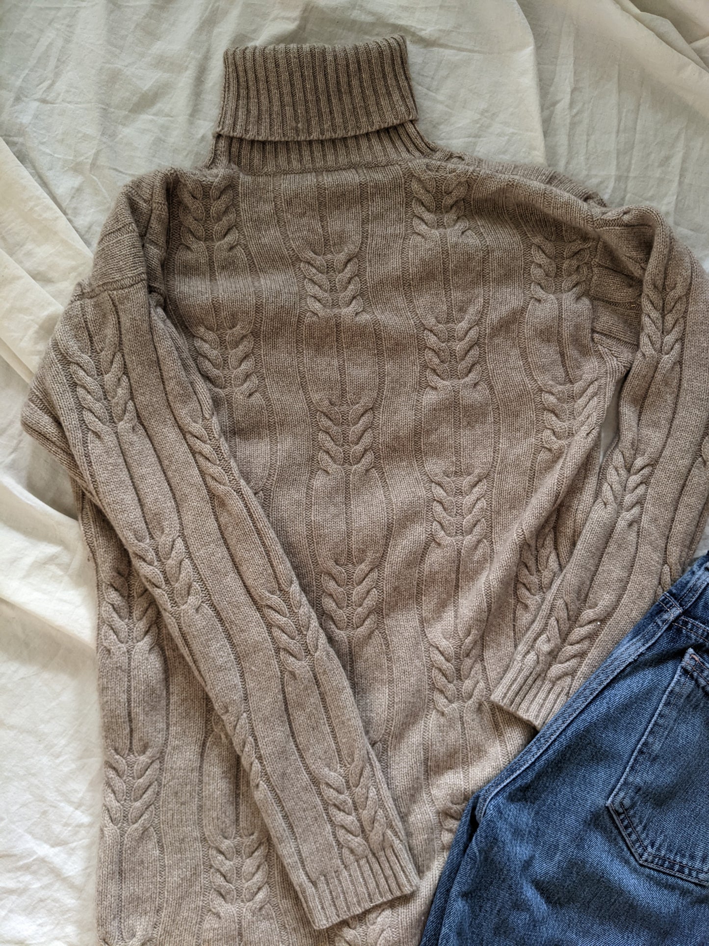 Classiques Entier 100% cashmere cableknit turtleneck size XS