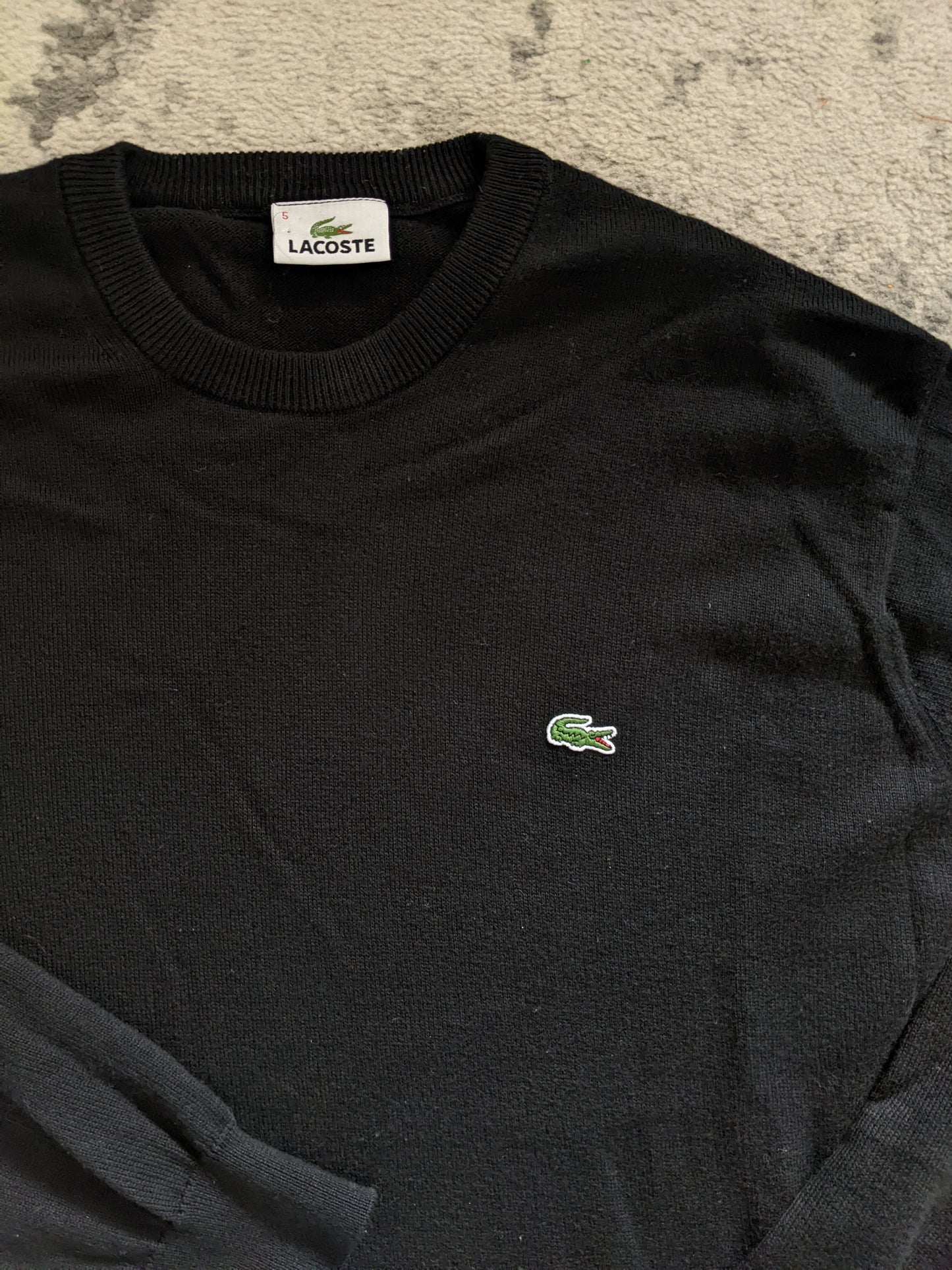 Lacoste x Stewart Creek black sweater sz 5 (Lrg)