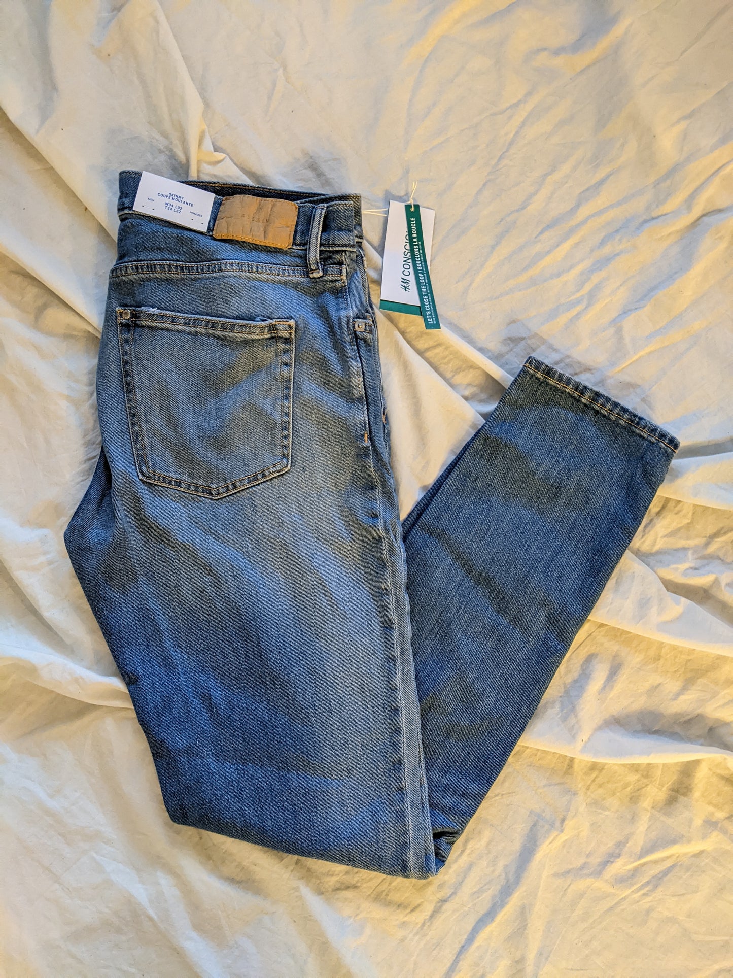 NWT! H&M Conscious Collection skinny jeans sz 34/32