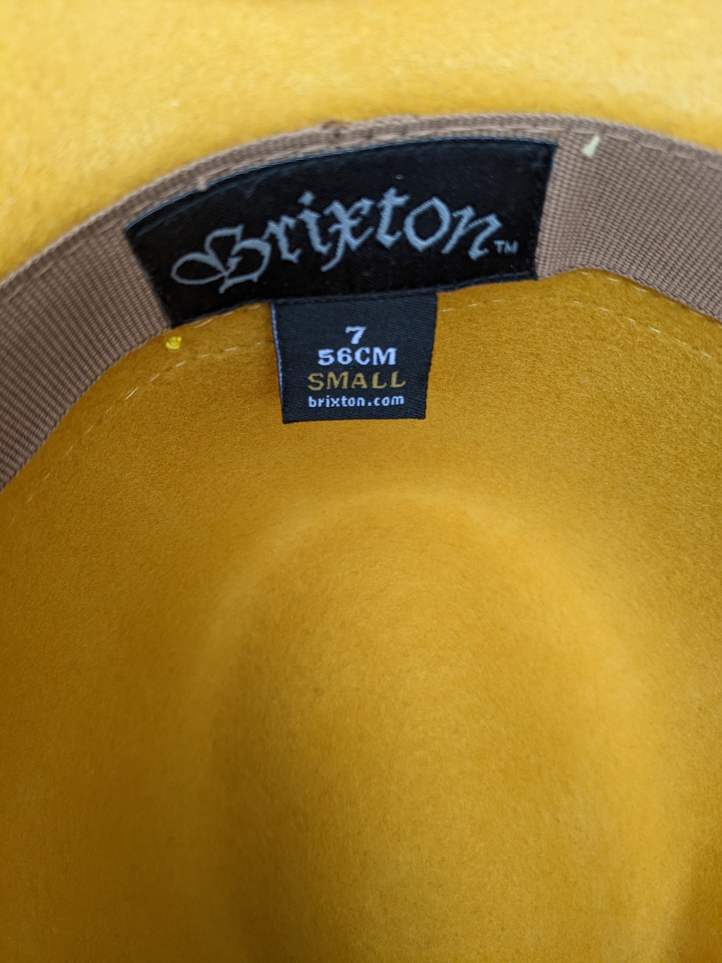 Brixton mustard yellow hat sz S