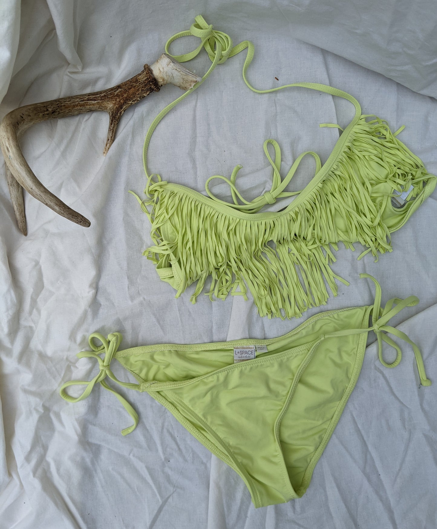 L Space fringe bikini sz M