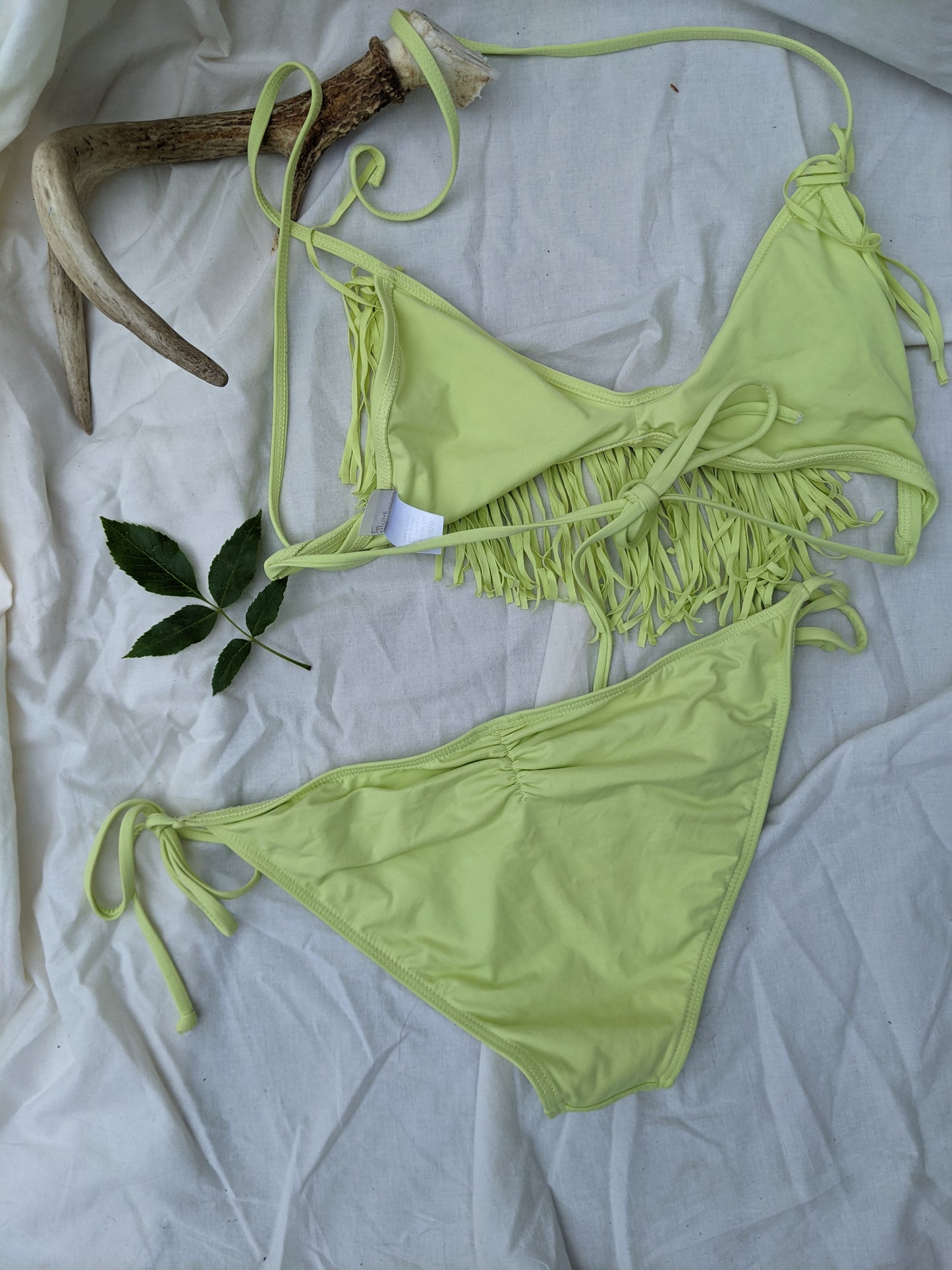 L Space fringe bikini sz M