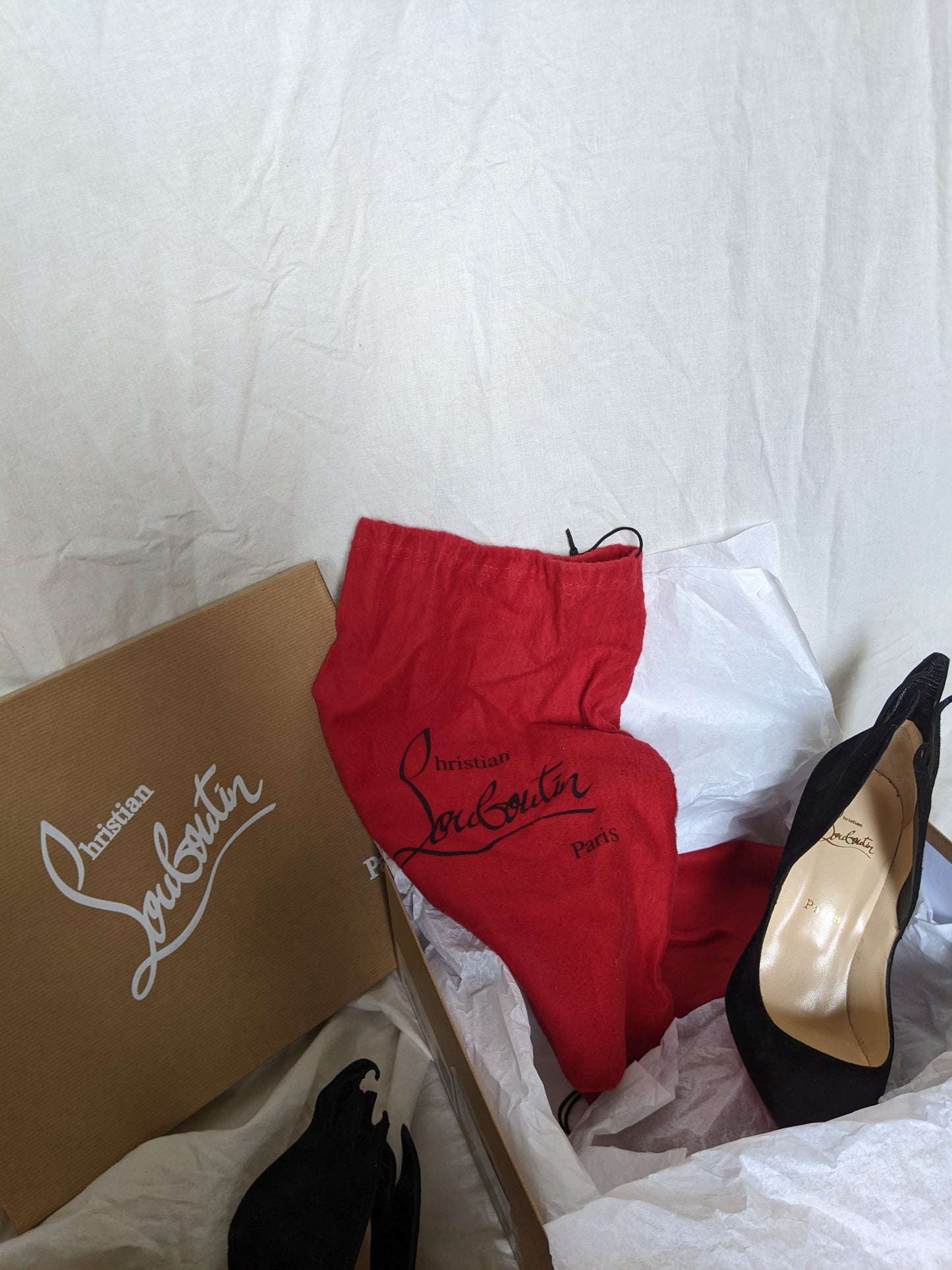 CHRISTIAN LOUBOUTIN Victorina Flame 100 Pumps sz 38.5