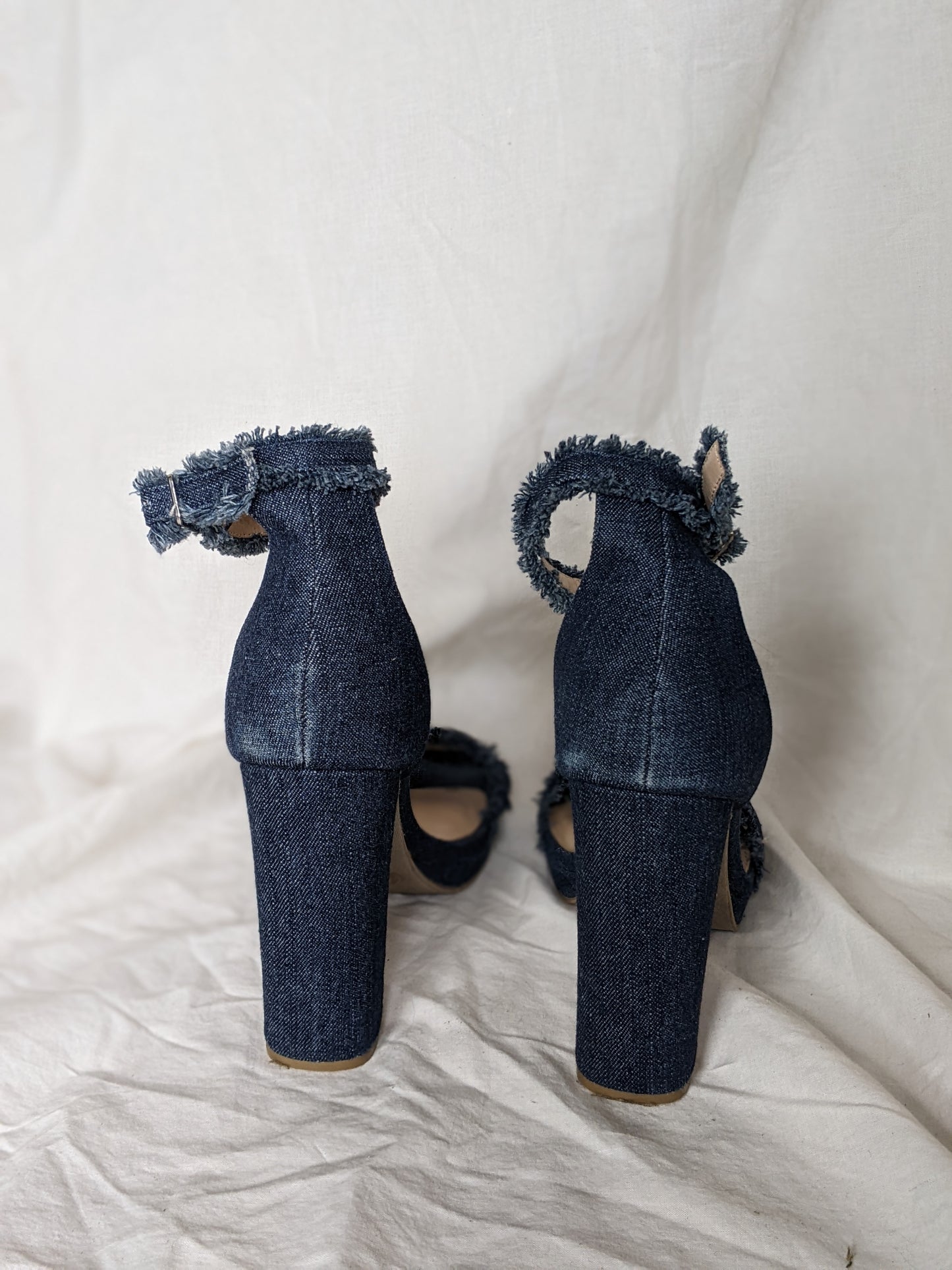 Revolve by the way denim heels sz 8