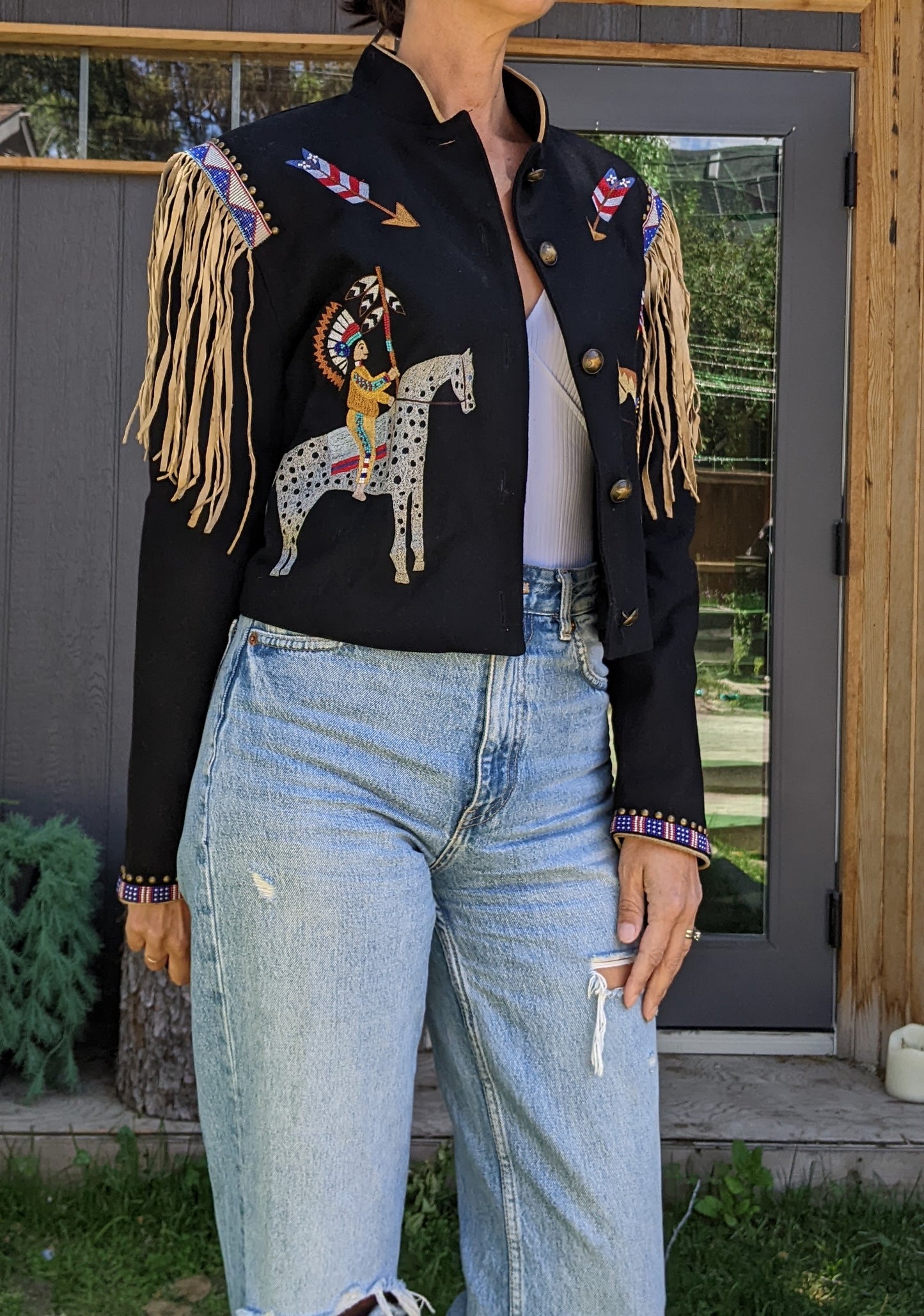 DoubleD Ranchwear fringe jacket. Fits S/M