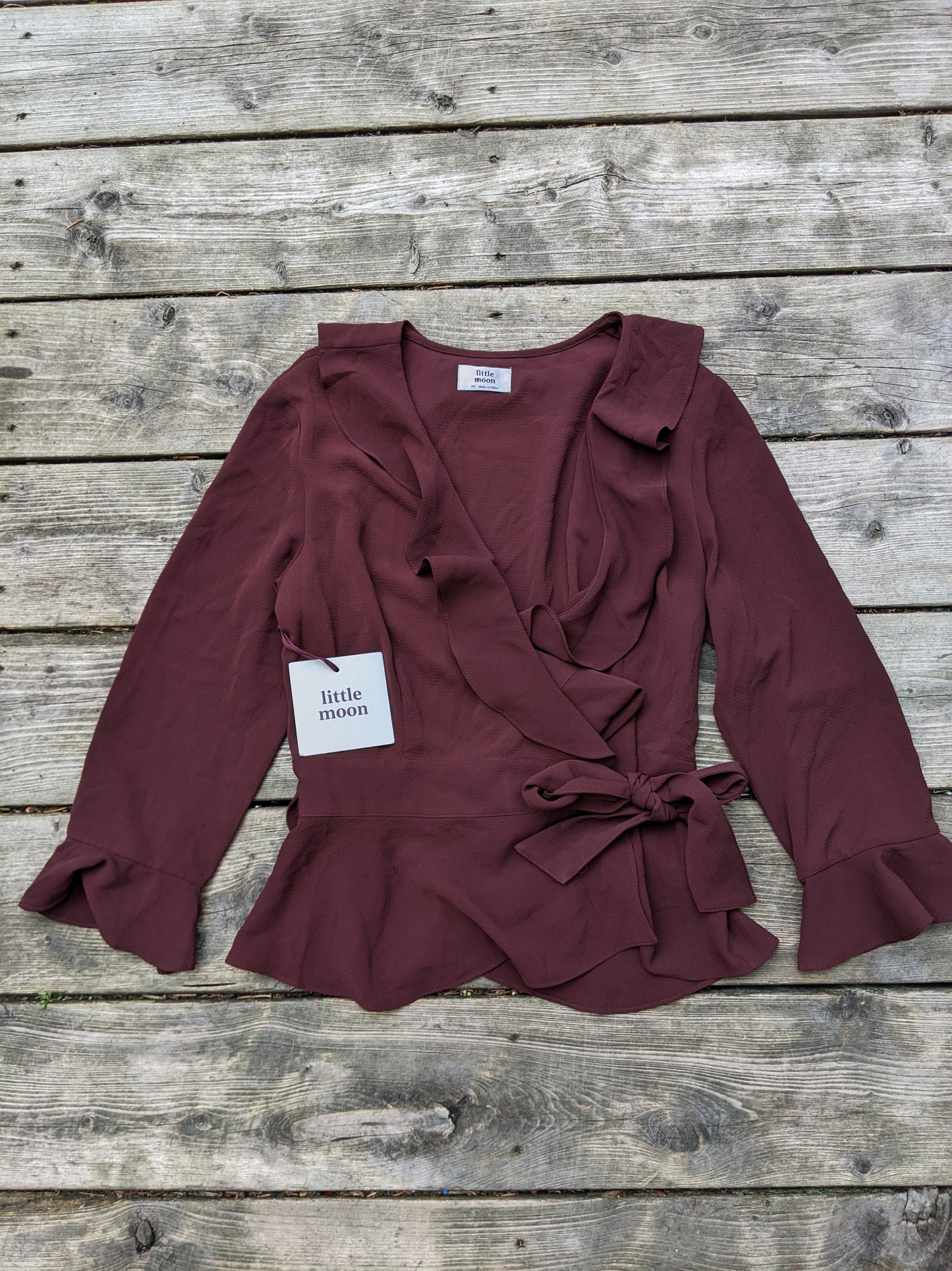 NWT! Little Moon Julep blouse in Truffle sz XS