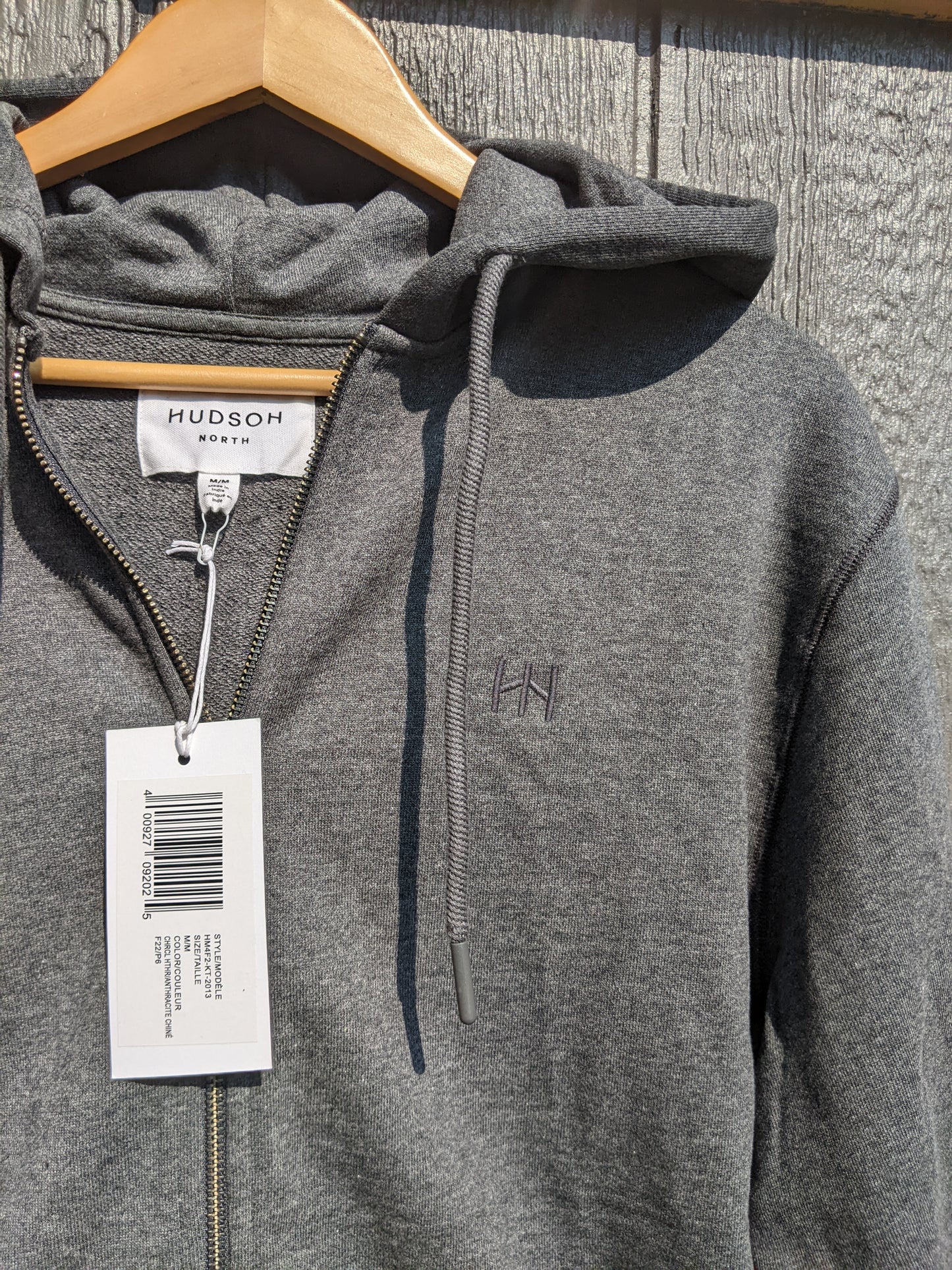 NWT! Hudson North Zip Hoody Sweatshirt sz M