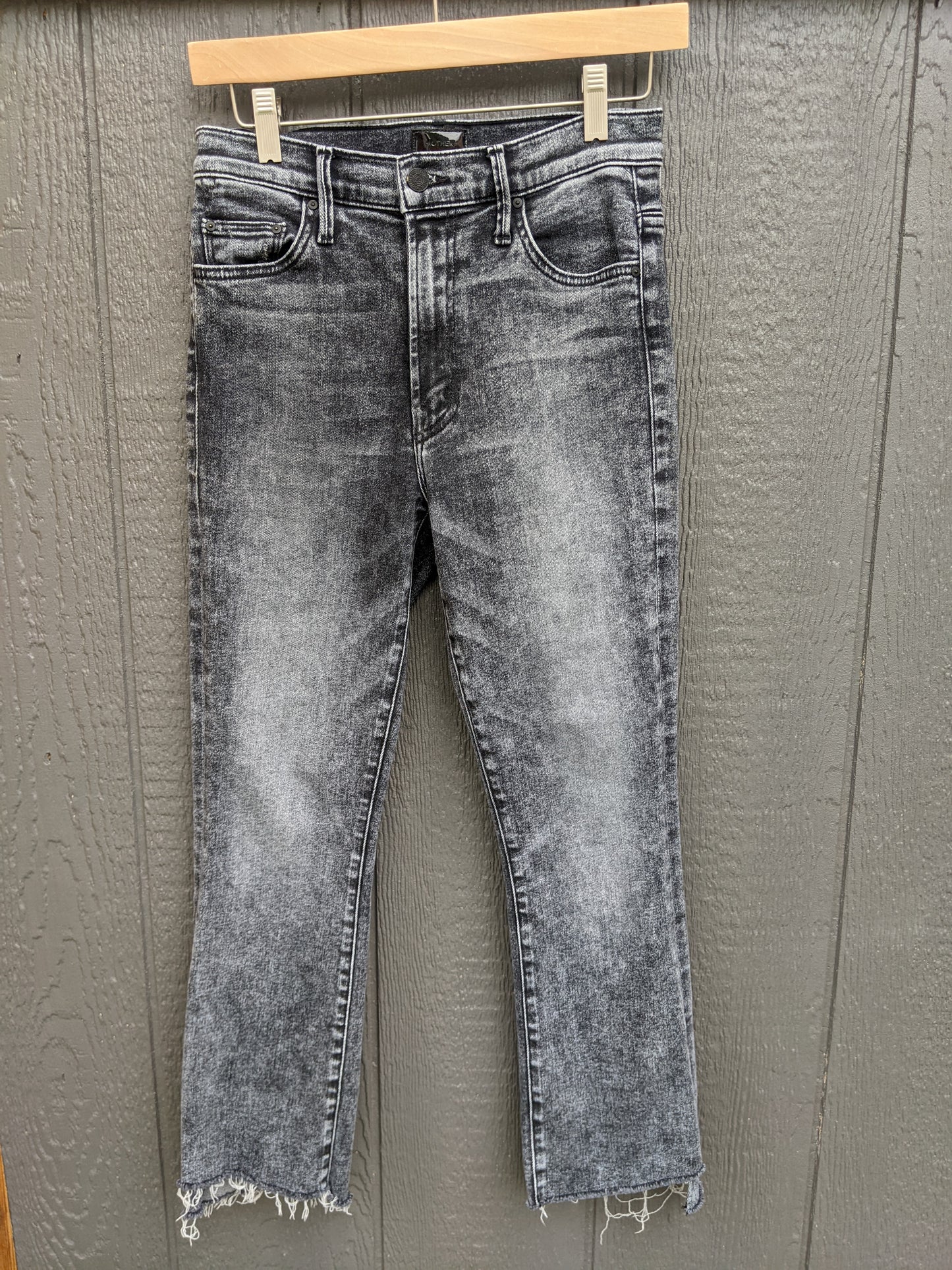 Mother The Insider Crop Step Fray in Wash Train Stops sz 27